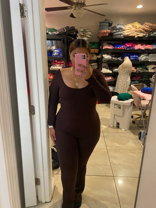 Chocolate Flare Jumpsuit