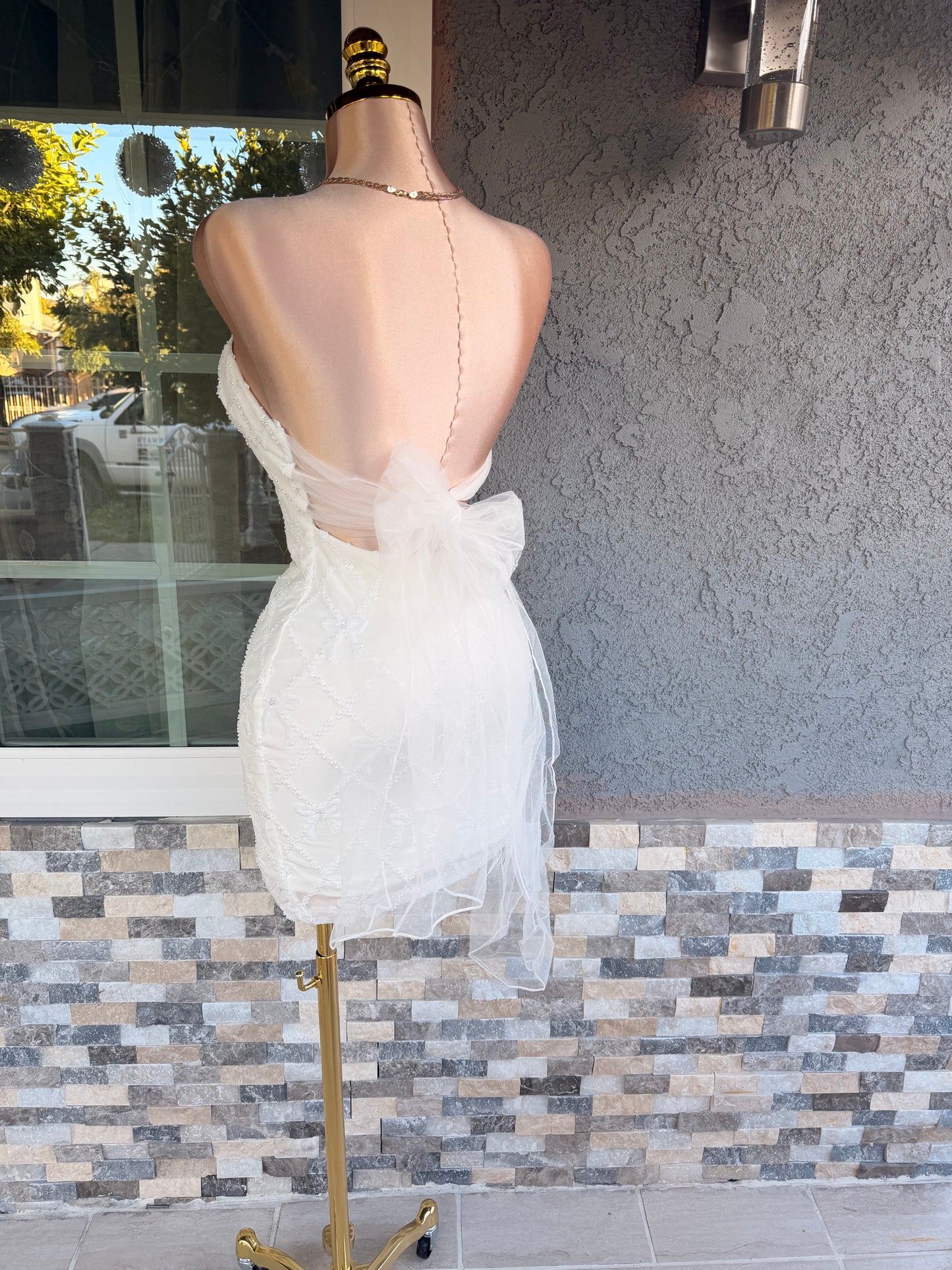 Julie Coquette Dress - White