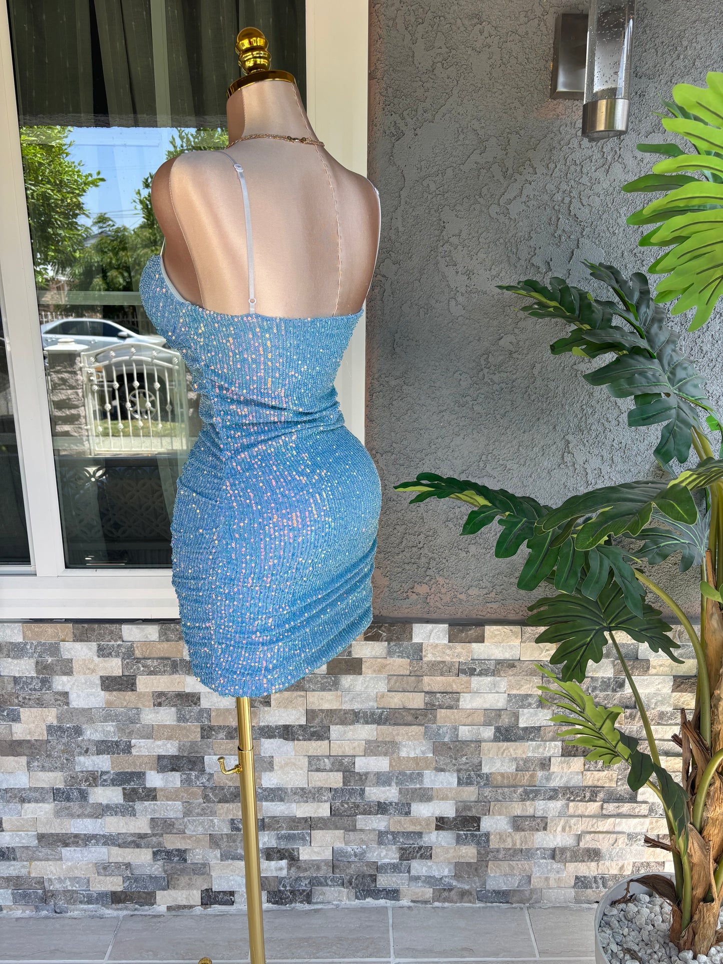 Maribel Sequin Dress - Blue