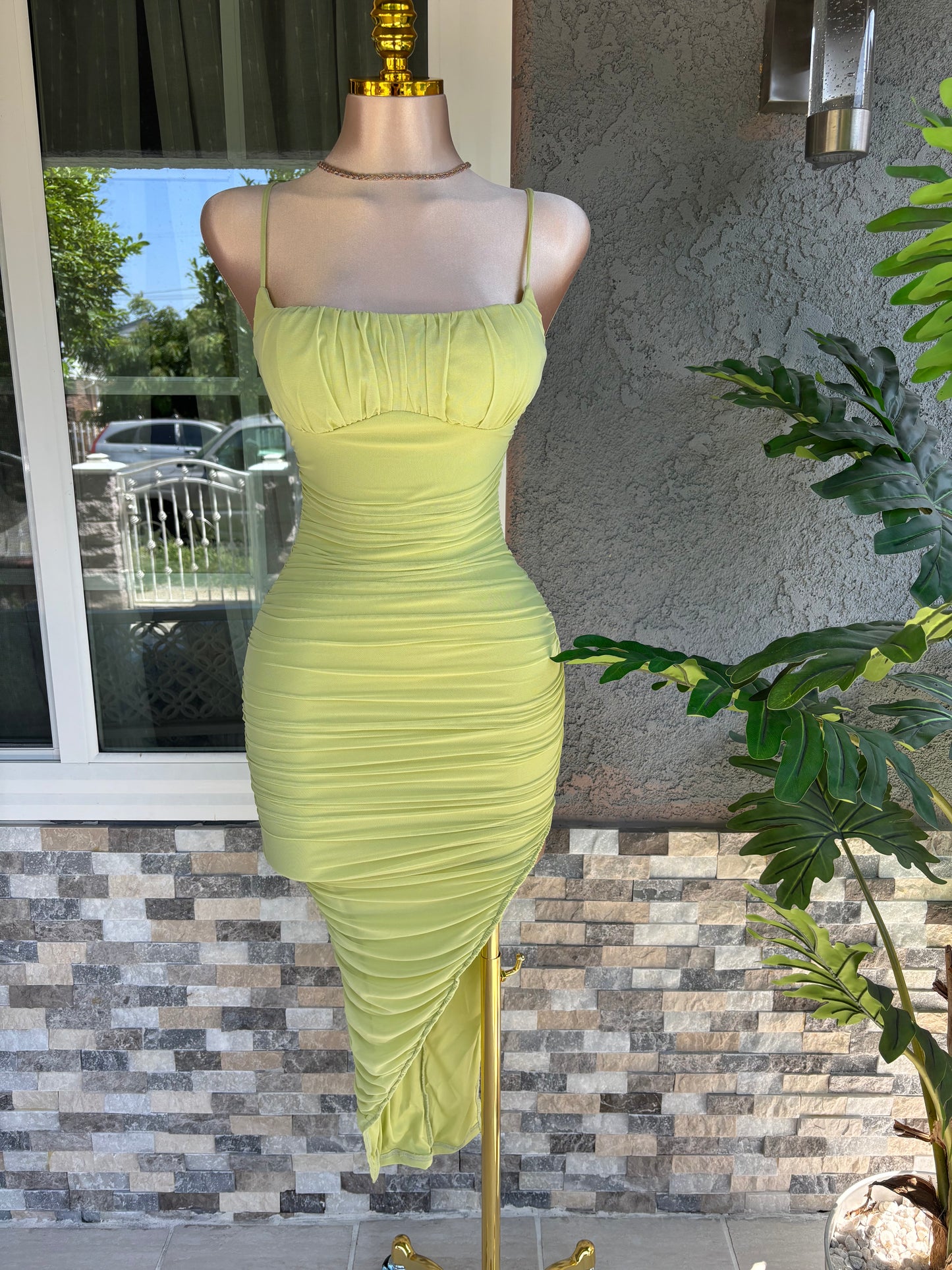 Alicia Dress - Lime