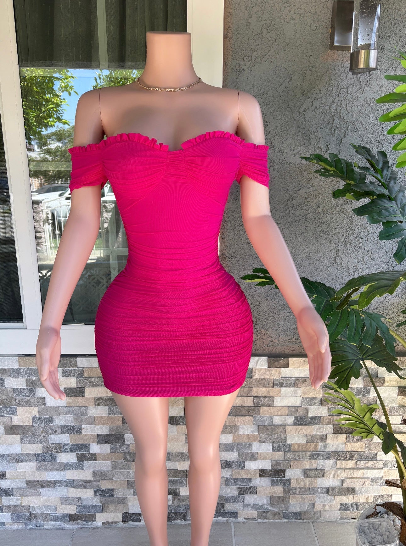 Bella Dress - Hot Pink