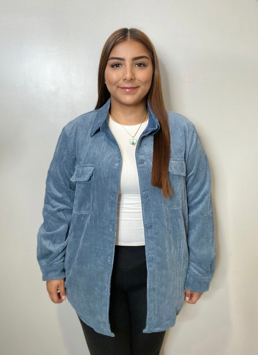 Reversible Shacket - Blue