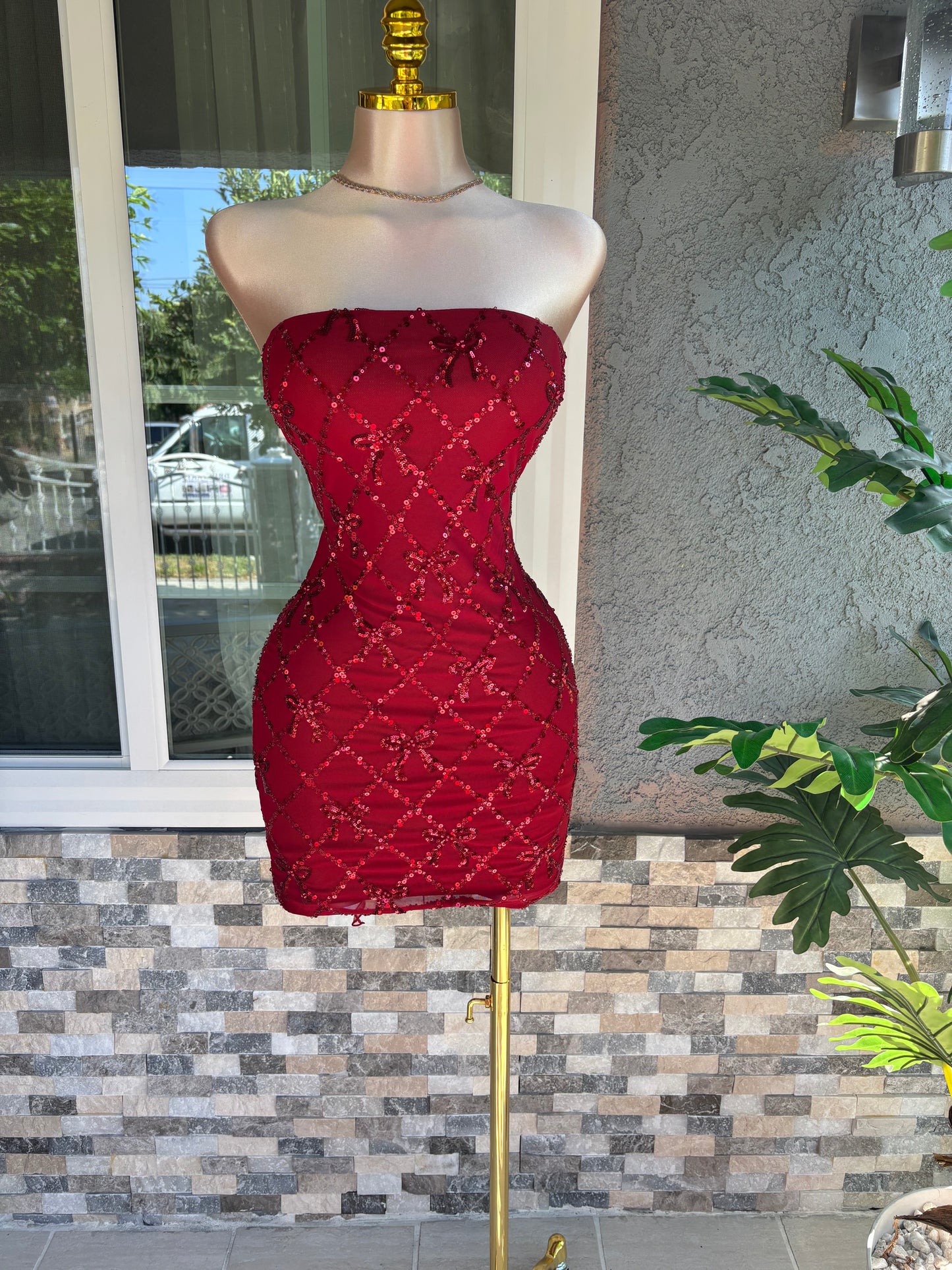 Julie Coquette Dress - Red