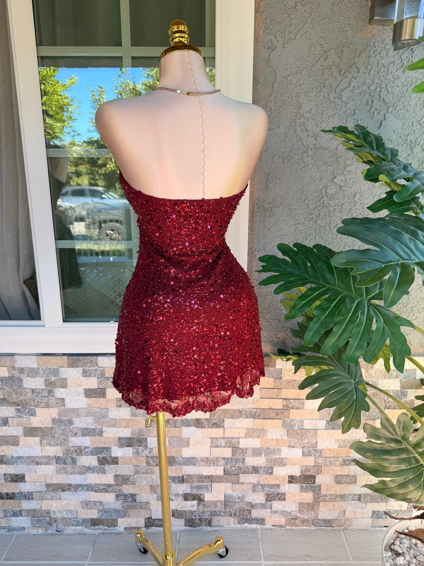 Selena Dress - Burgundy
