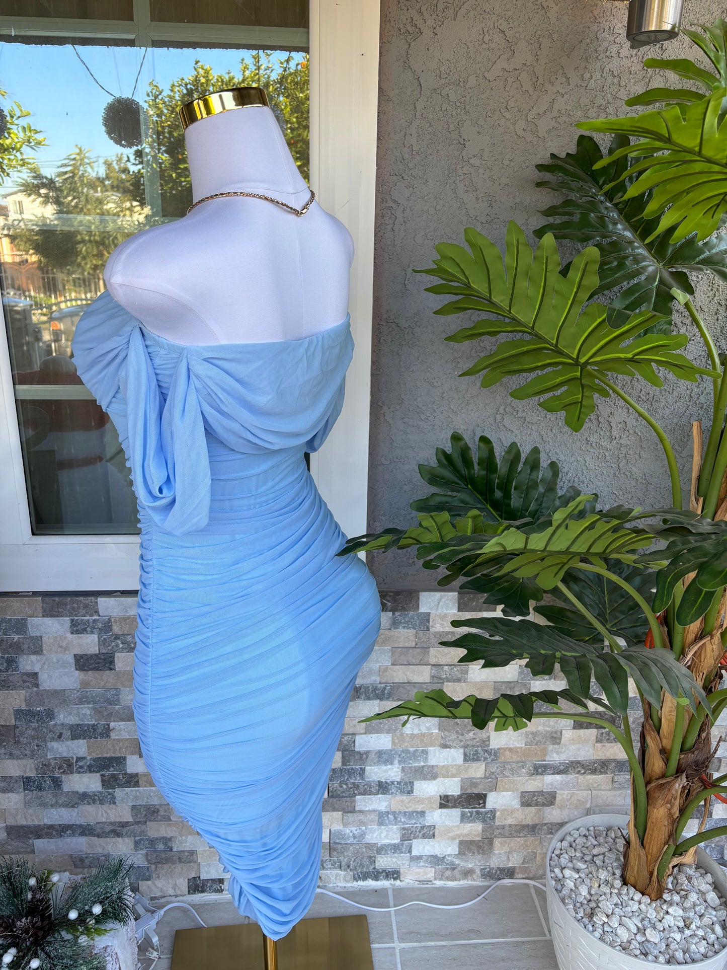 Maleny Off Shoulder Dress - Serenity