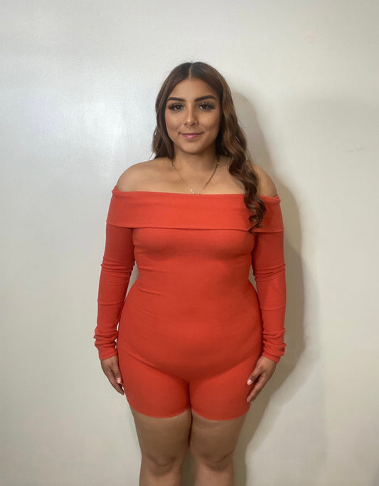 Jimena Romper - Rust Orange