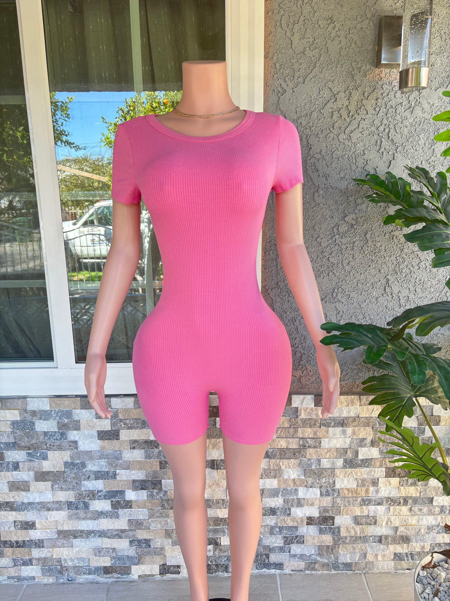 Arlene Romper - Pink