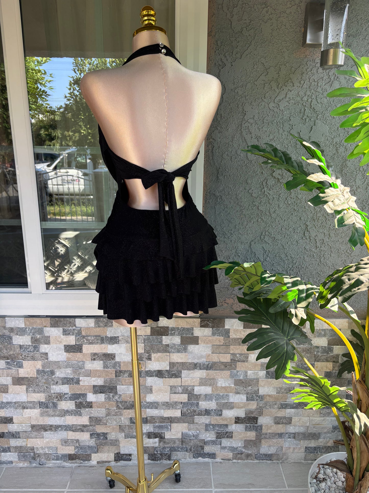 Vicky Romper Dress - Black