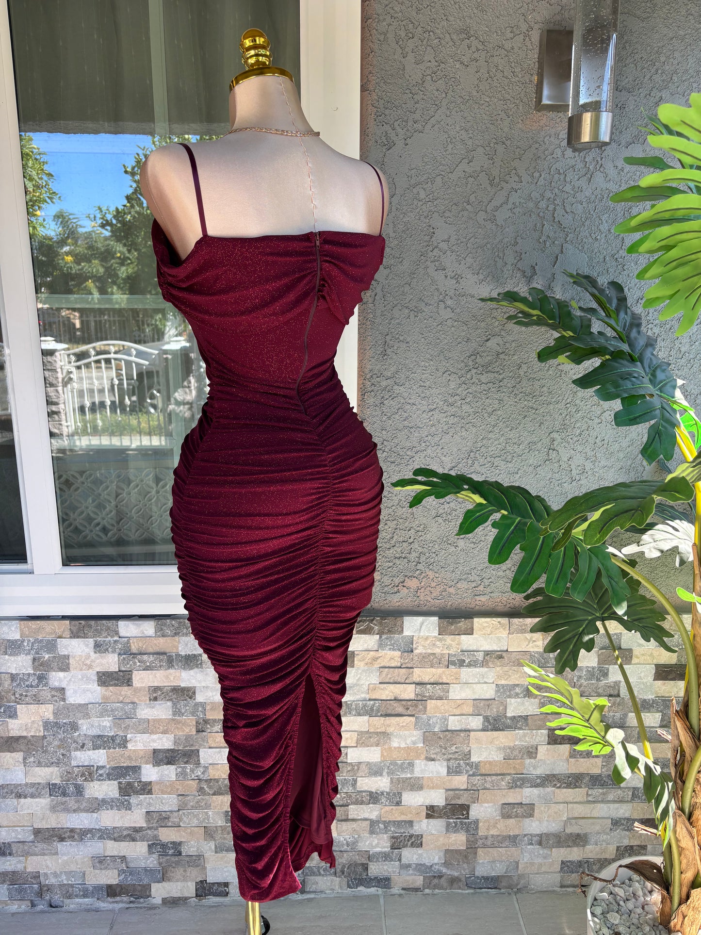 Lupita Dress - Burgundy