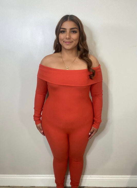 Jimena Jumpsuit - Rust Orange