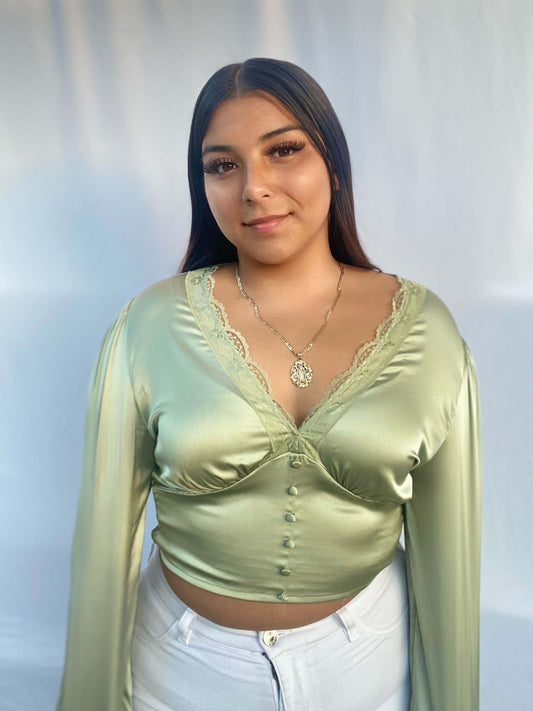 Perla Top - Sage
