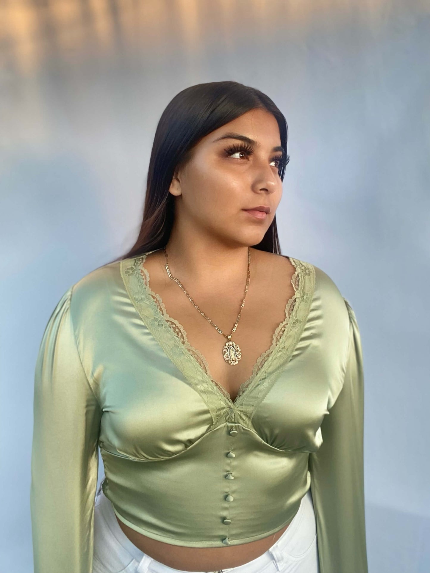 Perla Top - Sage