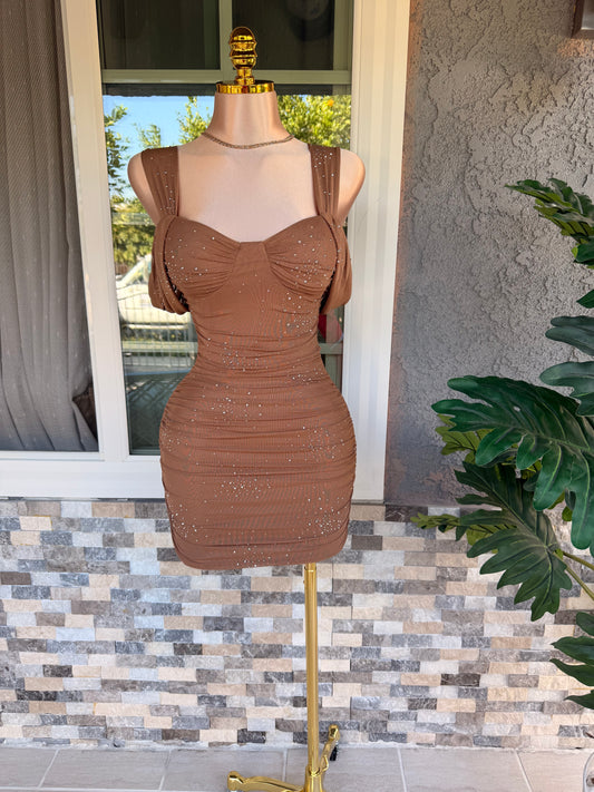 Kiara Dress - Brown