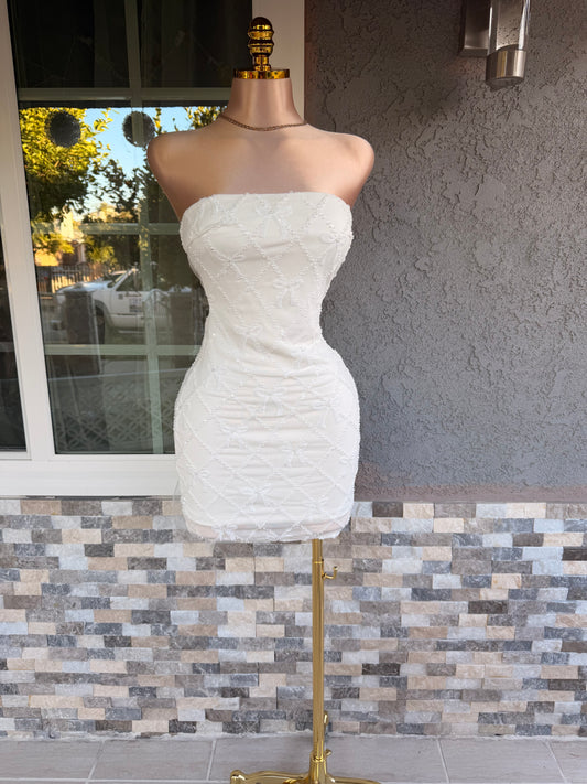 Julie Coquette Dress - White