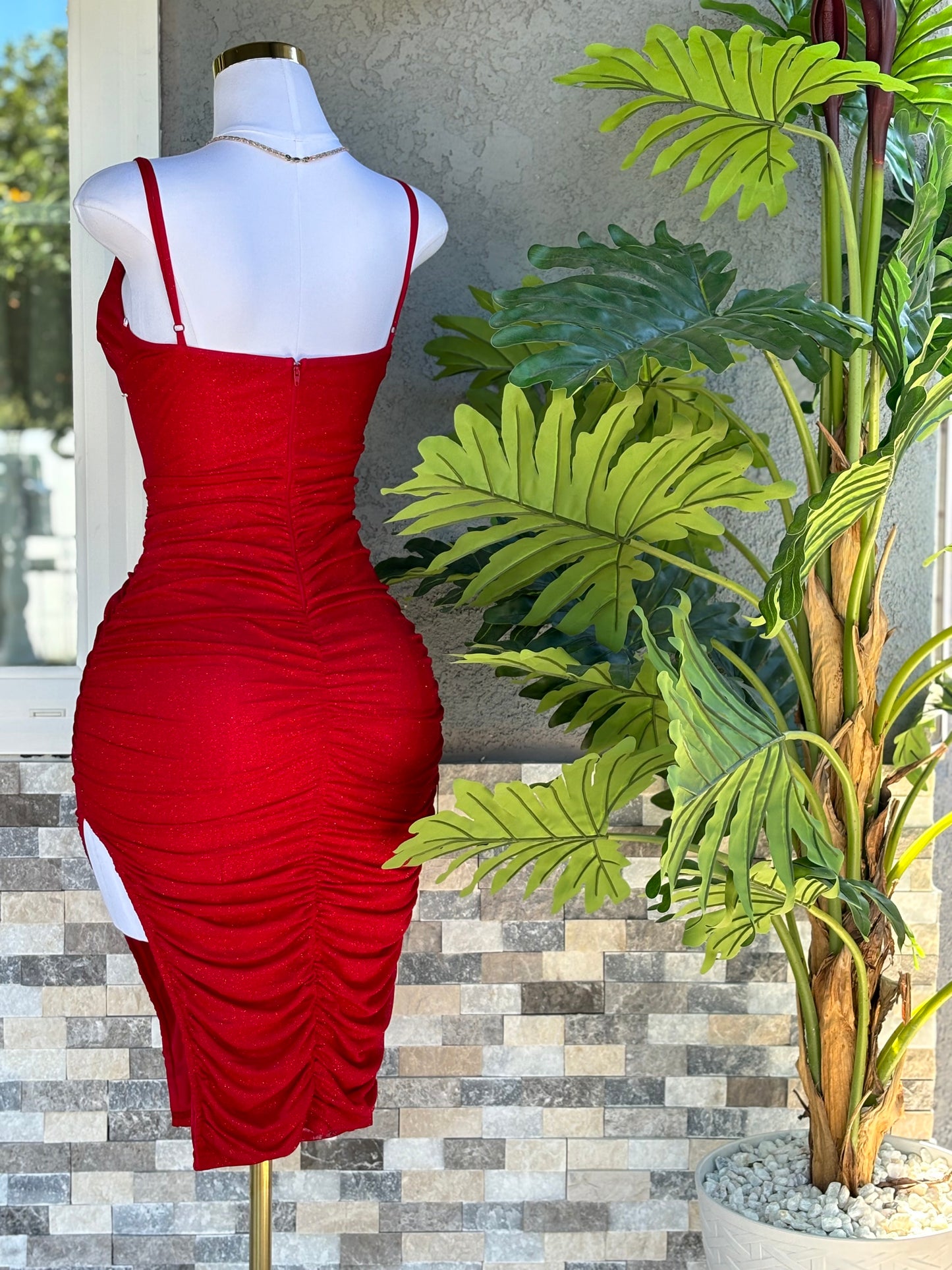 Ruby Midi Dress - Red