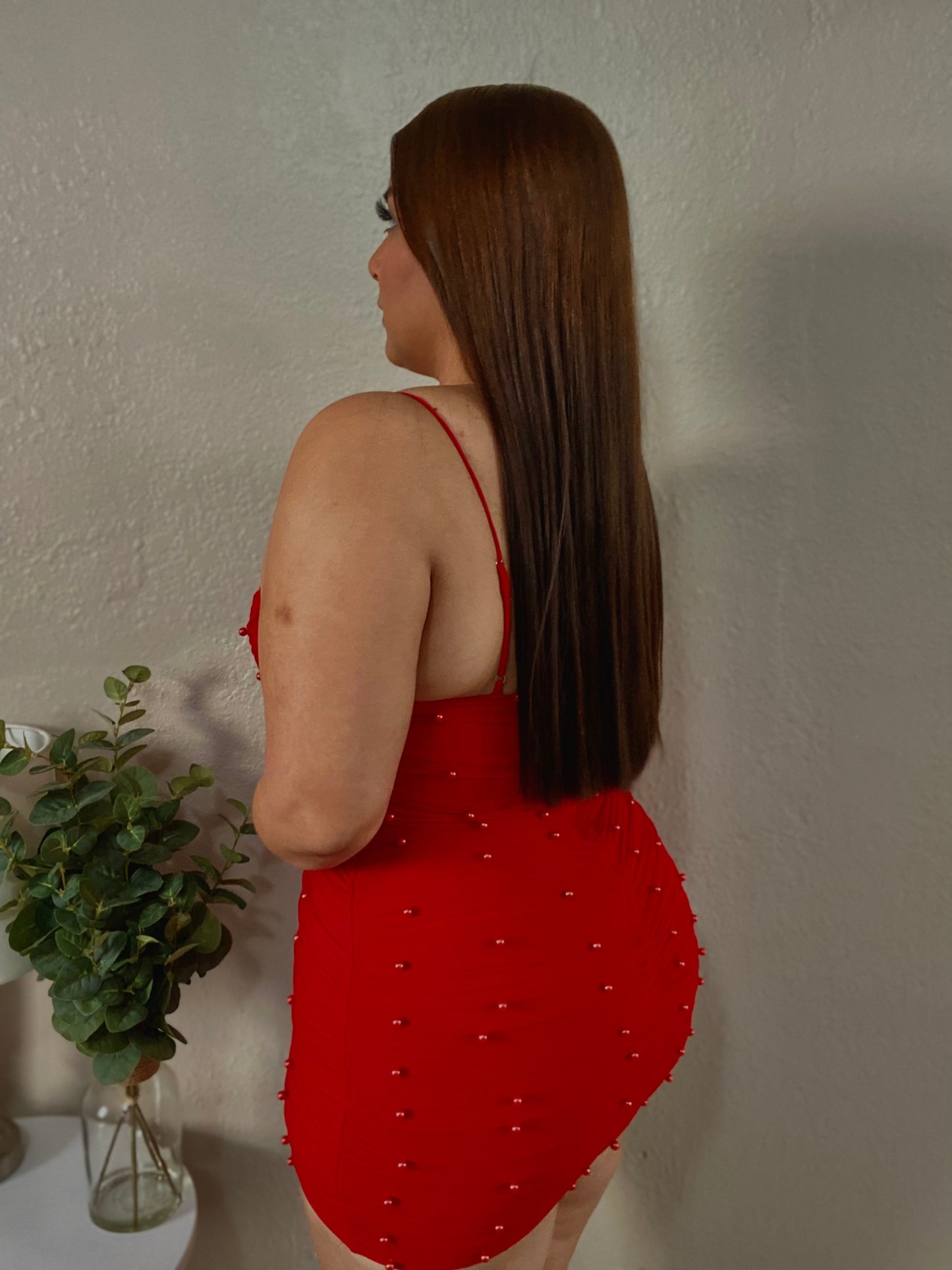 Perla Mini Dress - Red
