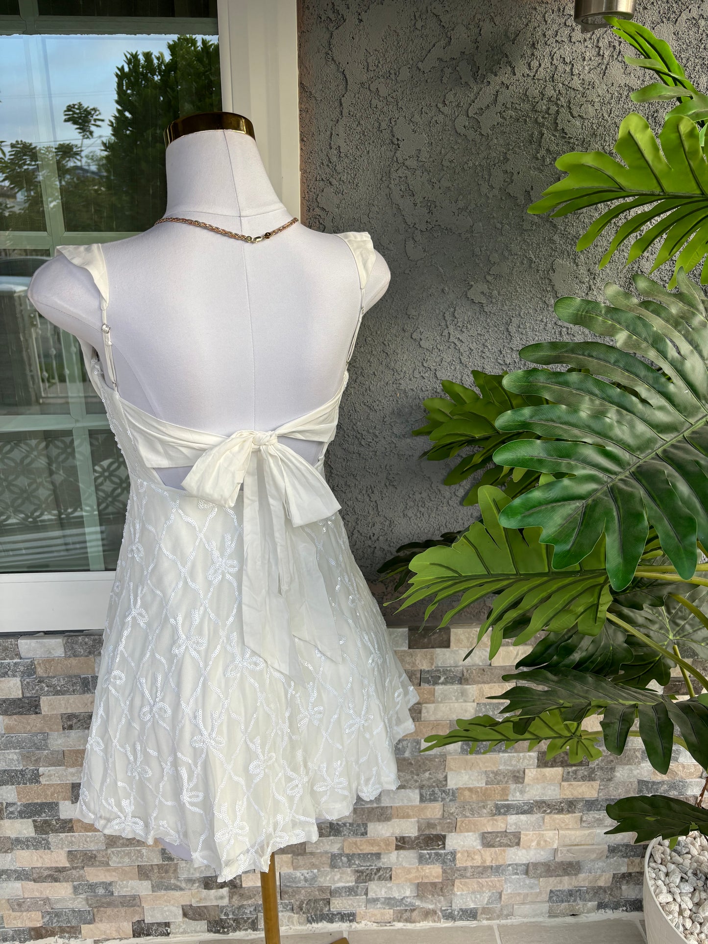 Coquette Flowy Dress - White