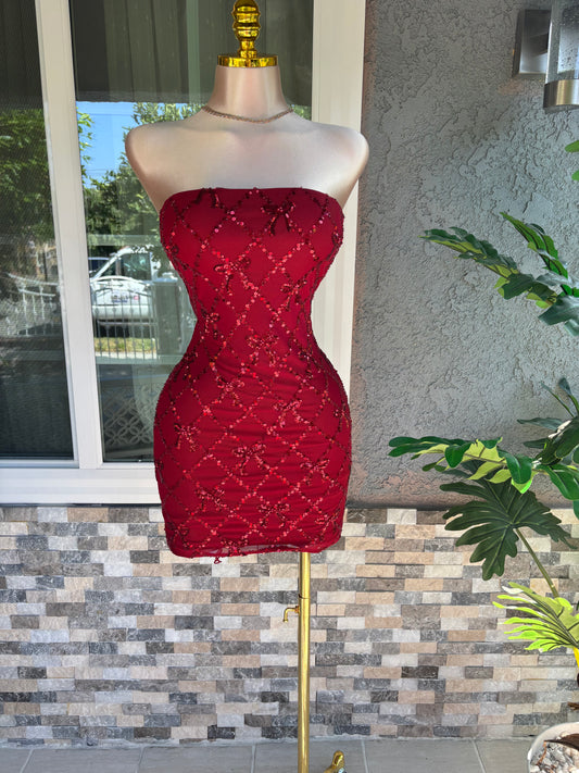 Julie Coquette Dress - Red