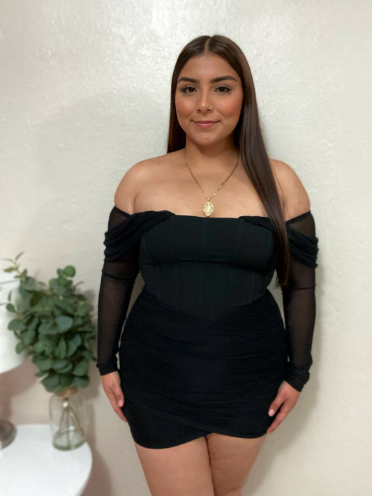 Maritza Mini Dress - Black