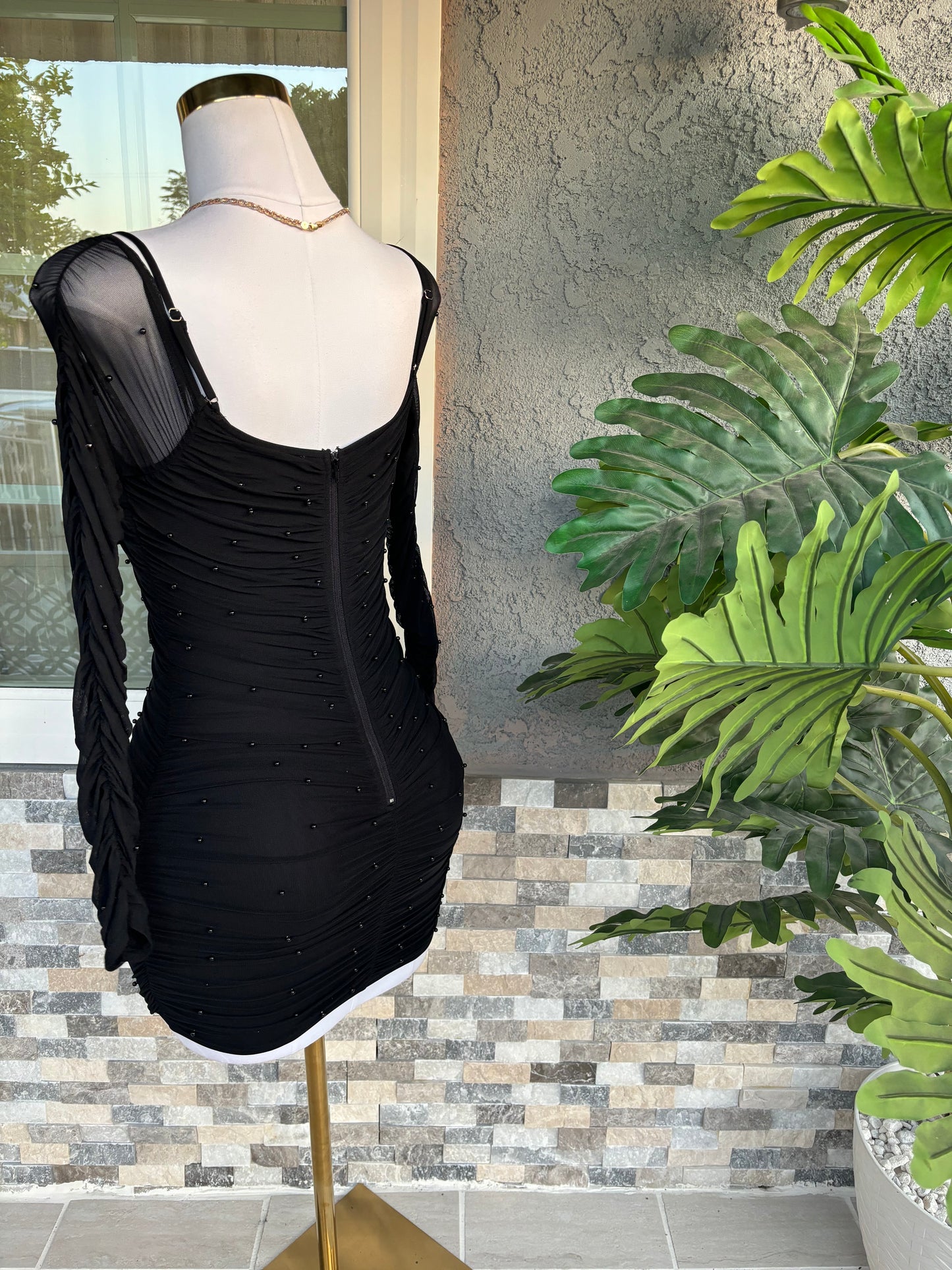 Kaitlyn Pearl Dress - Black