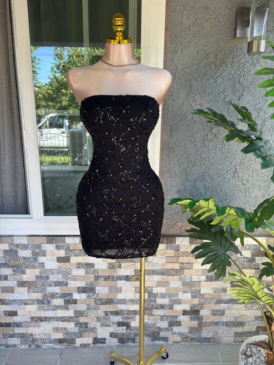 Julie Coquette Dress - Black