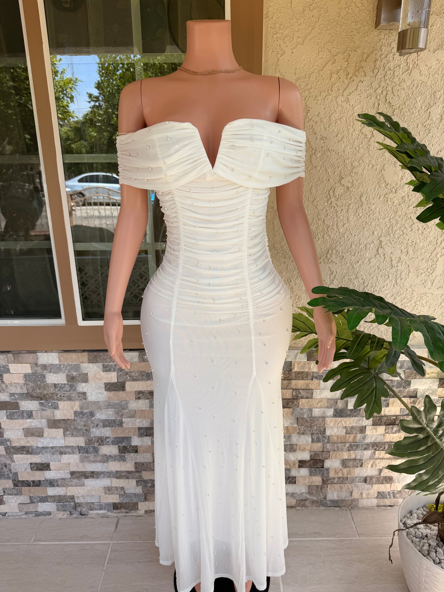 Angelina Maxi Dress - White