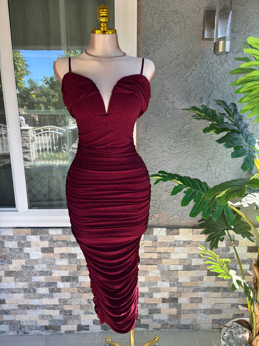 Lupita Dress - Burgundy