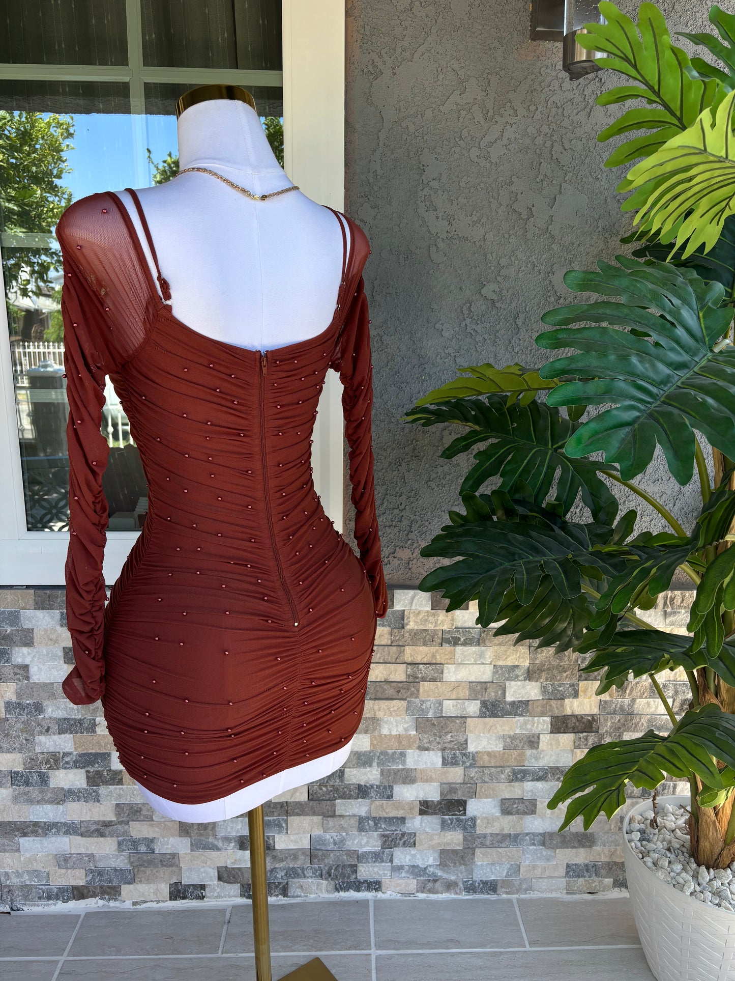 Kaitlyn Pearl Dress - Copper