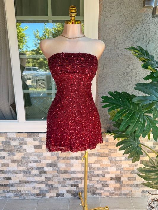 Selena Dress - Burgundy