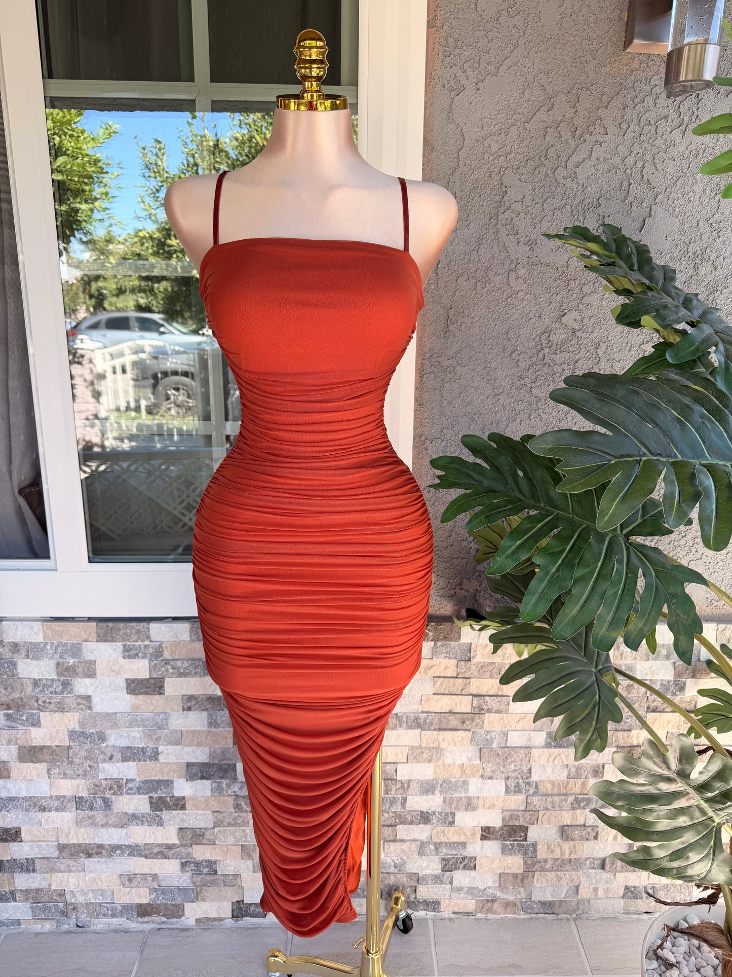 Iris Dress - Cognac