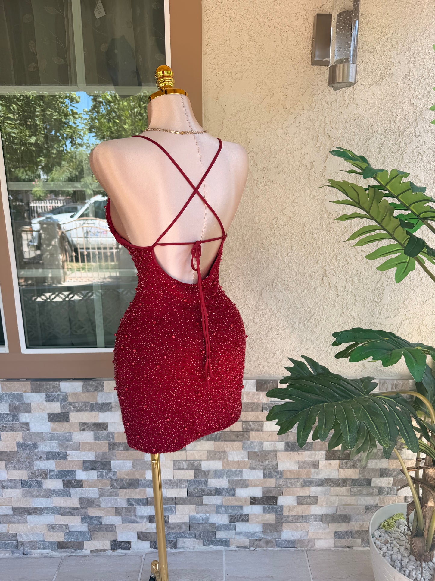 Melissa Dress - Burgundy