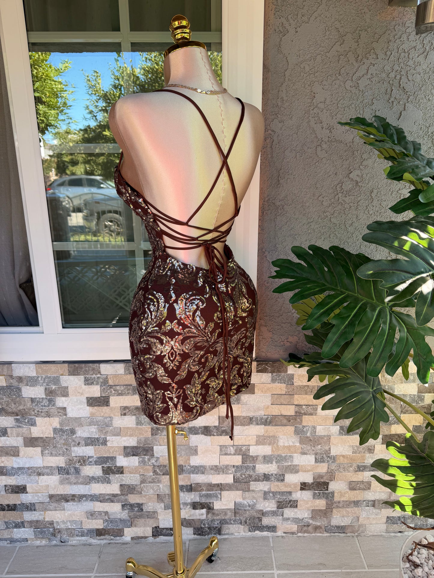 Berenice Dress - Brown