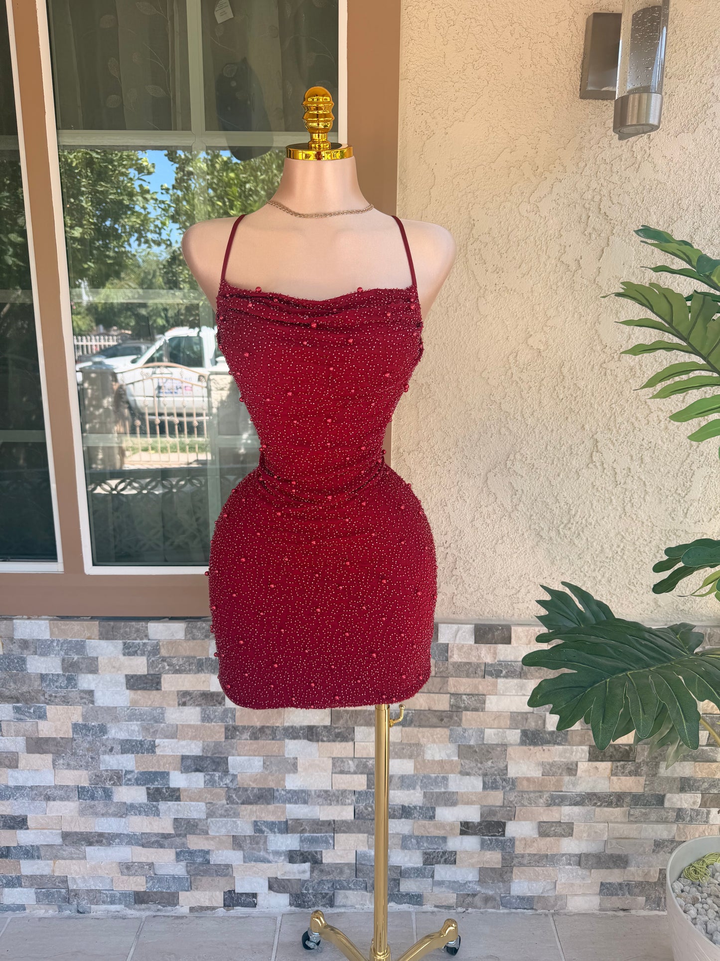 Melissa Dress - Burgundy